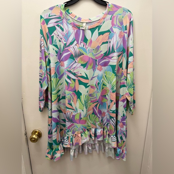 Tops - Floral Multicolor Women's Top